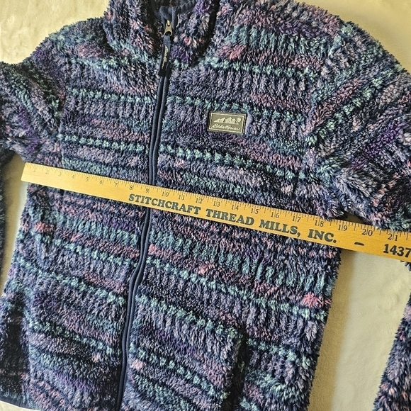 Eddie Bauer Hoodie Kid’s Large (14/16) Purple Blue Multicolor color block - Picture 6 of 12